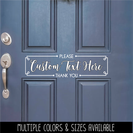 CUSTOM Framed Please & Thank You Vinyl Decal/Sticker