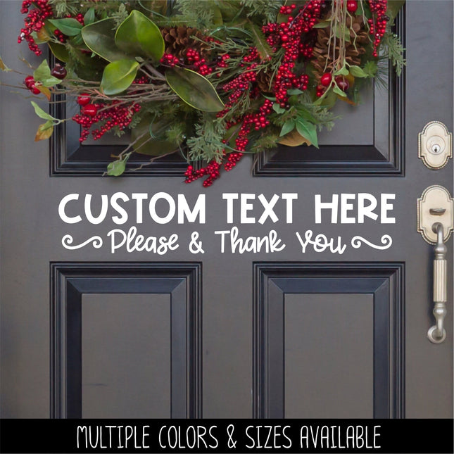 CUSTOM Funky Please Custom Text Here Vinyl Decal/Sticker