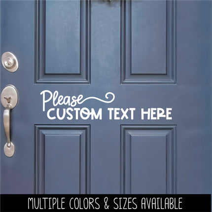 CUSTOM Funky Please Custom Text Here Vinyl Decal/Sticker