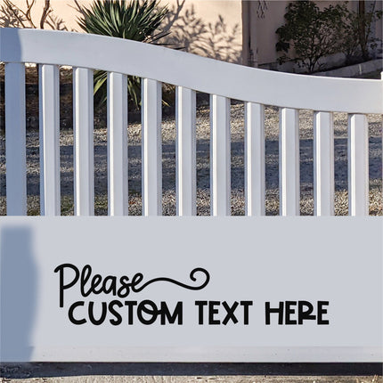 CUSTOM Funky Please Custom Text Here Vinyl Decal/Sticker