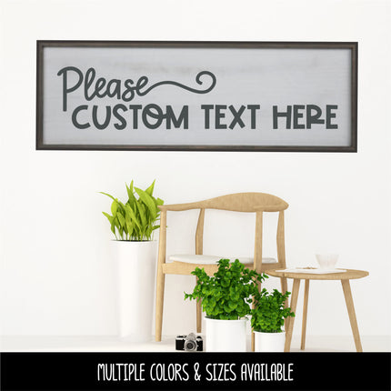 CUSTOM Funky Please Custom Text Here Vinyl Decal/Sticker