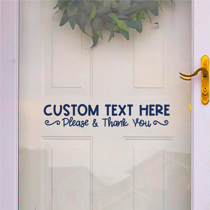 CUSTOM Cute Please & Thank You Custom Text Here Vinyl Decal/Sticker