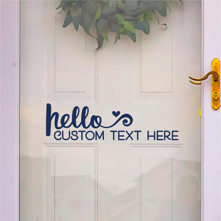 CUSTOM Hello Heart Custom Text Here Vinyl Decal/Sticker