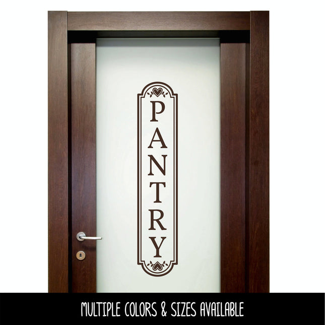 Vertical Framed Pantry Heart Vinyl Decal/Sticker