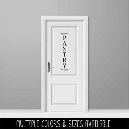 Vertical Wavy Leaves Pantry Vinyl Decal/Sticker