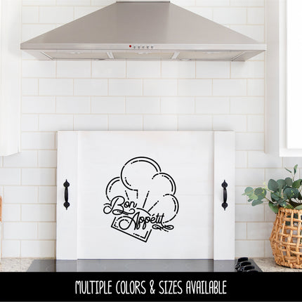Bon Appetit Chef Hat Vinyl Decal/Sticker