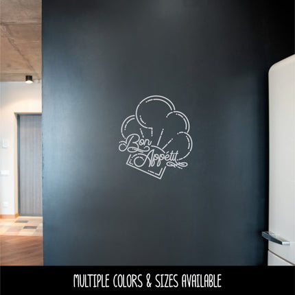 Bon Appetit Chef Hat Vinyl Decal/Sticker