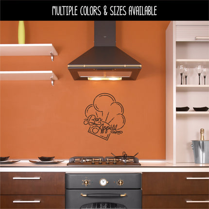 Bon Appetit Chef Hat Vinyl Decal/Sticker