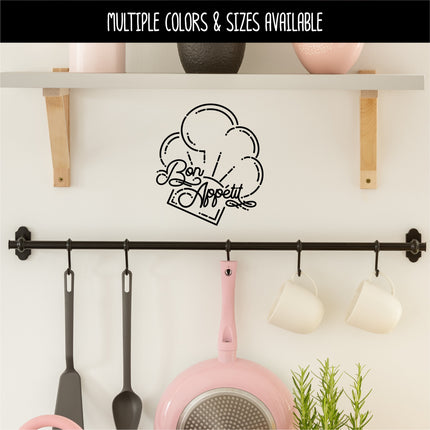 Bon Appetit Chef Hat Vinyl Decal/Sticker