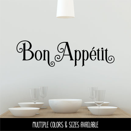 Ornamental Bon Appetit Vinyl Decal/Sticker