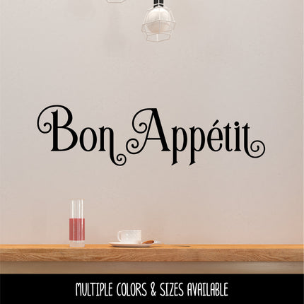 Ornamental Bon Appetit Vinyl Decal/Sticker