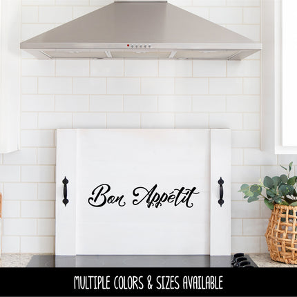Cursive Bon Appetit Vinyl Decal/Sticker