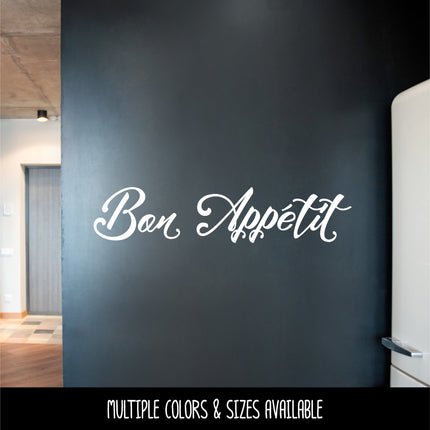 Cursive Bon Appetit Vinyl Decal/Sticker