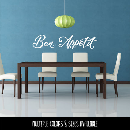 Cursive Bon Appetit Vinyl Decal/Sticker