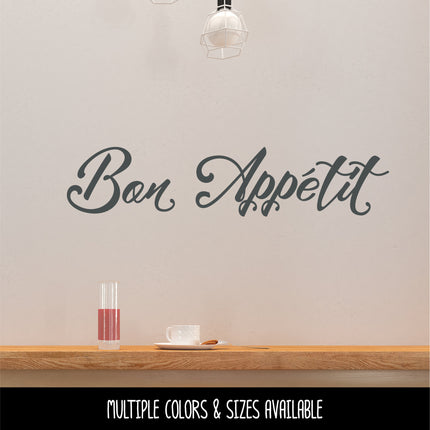 Cursive Bon Appetit Vinyl Decal/Sticker