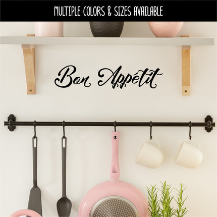Cursive Bon Appetit Vinyl Decal/Sticker