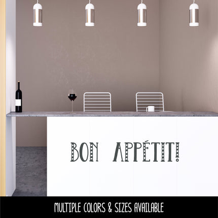 Cute Striped Bon Appetit Vinyl Decal/Sticker