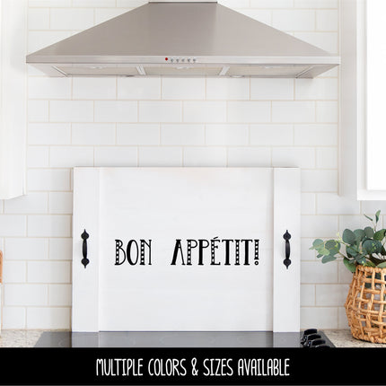 Cute Striped Bon Appetit Vinyl Decal/Sticker