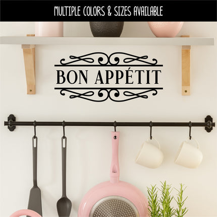Decorative Scroll Bon Appetit Vinyl Decal/Sticker