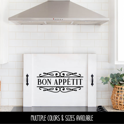 Decorative Scroll Bon Appetit Vinyl Decal/Sticker