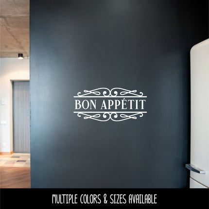 Decorative Scroll Bon Appetit Vinyl Decal/Sticker