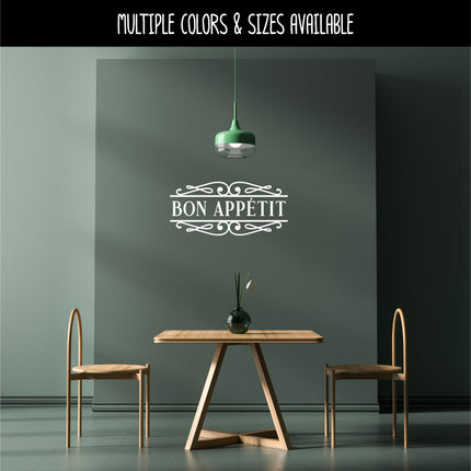 Decorative Scroll Bon Appetit Vinyl Decal/Sticker