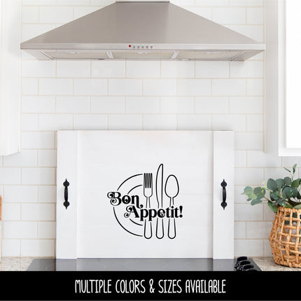 Bon Appetit Plate Silverware Vinyl Decal/Sticker