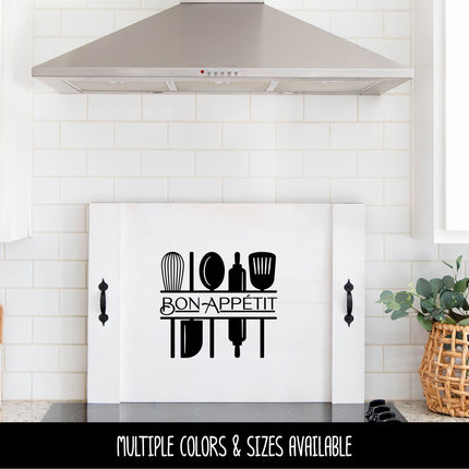 Bon Appetit Kitchen Utensils Vinyl Decal/Sticker
