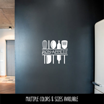 Bon Appetit Kitchen Utensils Vinyl Decal/Sticker