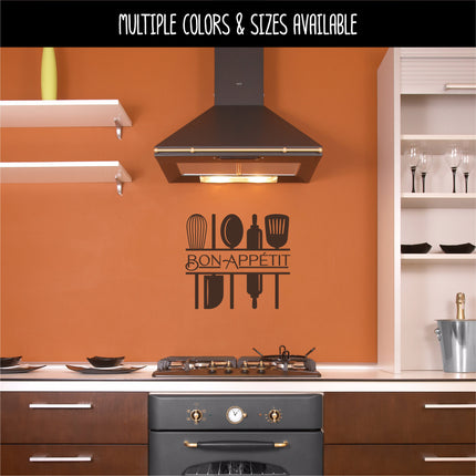 Bon Appetit Kitchen Utensils Vinyl Decal/Sticker