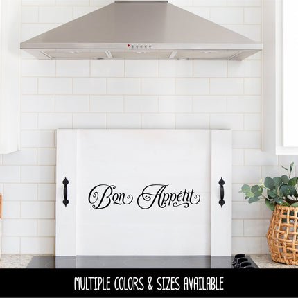 Antique Script Bon Appetit Vinyl Decal/Sticker