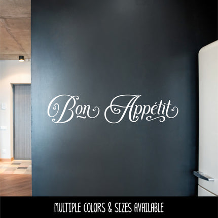 Antique Script Bon Appetit Vinyl Decal/Sticker