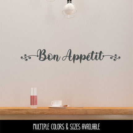Scroll Vine Bon Appetit Vinyl Decal/Sticker