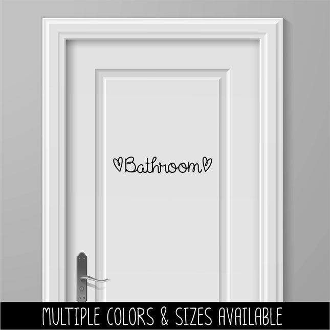Cute Bathroom Hearts Vinyl Decal/Sticker
