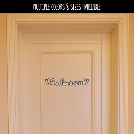 Cute Bathroom Hearts Vinyl Decal/Sticker