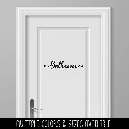 Cursive Bathroom Hearts Vinyl Decal/Sticker