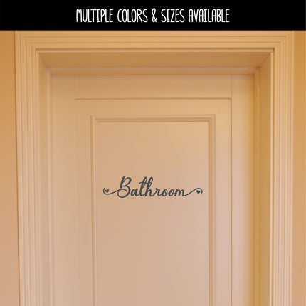 Cursive Bathroom Hearts Vinyl Decal/Sticker