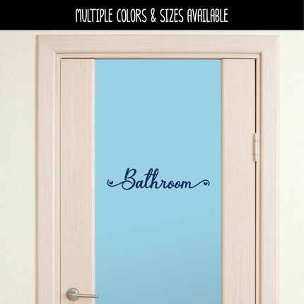 Cursive Bathroom Hearts Vinyl Decal/Sticker