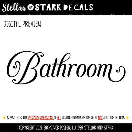 Vintage Bathroom Vinyl Decal/Sticker