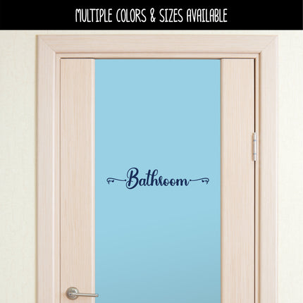 Cursive Hearts Bathroom Vinyl Decal/Sticker