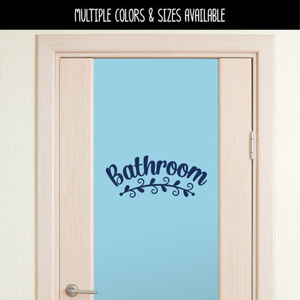 Bathroom Leaves & Swirls Vinyl Decal/Sticker