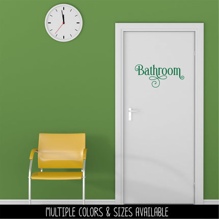 Ornamental Bathroom Vinyl Decal/Sticker