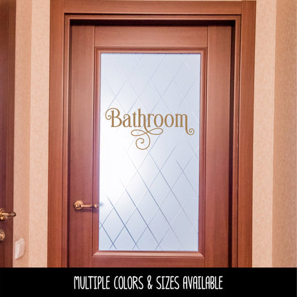 Ornamental Bathroom Vinyl Decal/Sticker