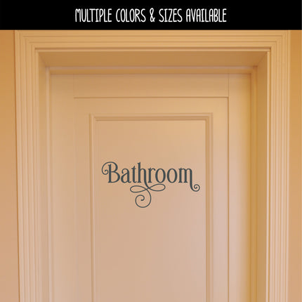Ornamental Bathroom Vinyl Decal/Sticker