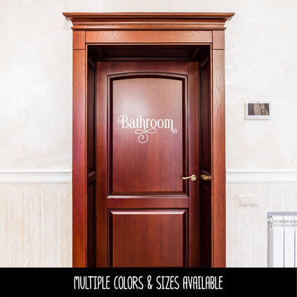 Ornamental Bathroom Vinyl Decal/Sticker
