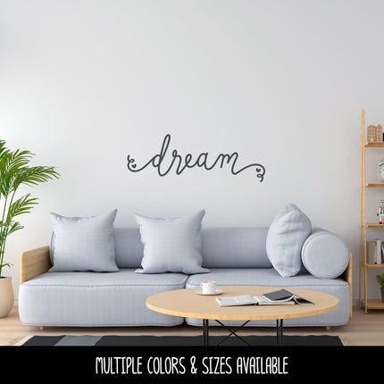 Cursive Dream with Hearts Vinyl Decal/Sticker