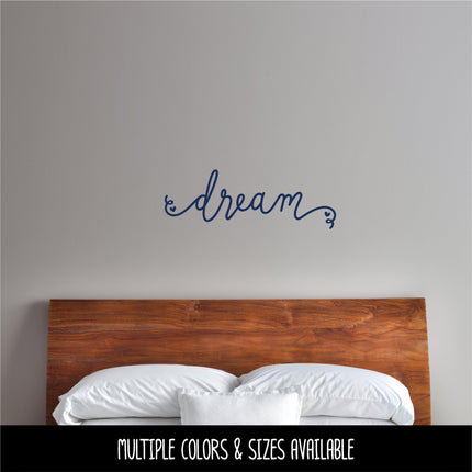 Cursive Dream with Hearts Vinyl Decal/Sticker