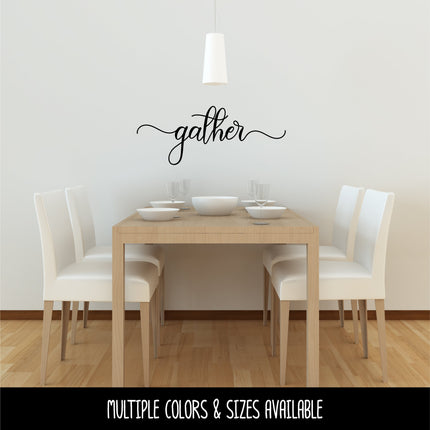 Cursive Gather with Tails Vinyl Decal/Sticker