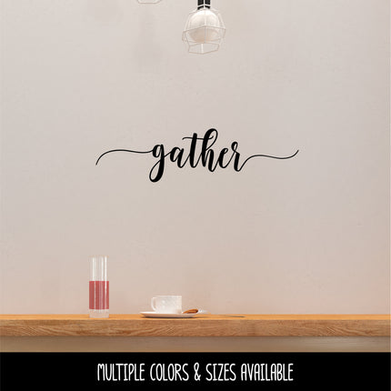 Cursive Gather with Tails Vinyl Decal/Sticker