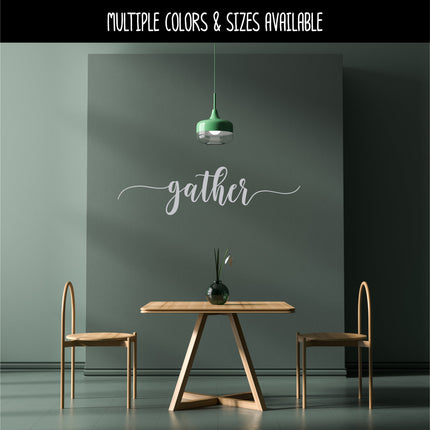 Cursive Gather with Tails Vinyl Decal/Sticker